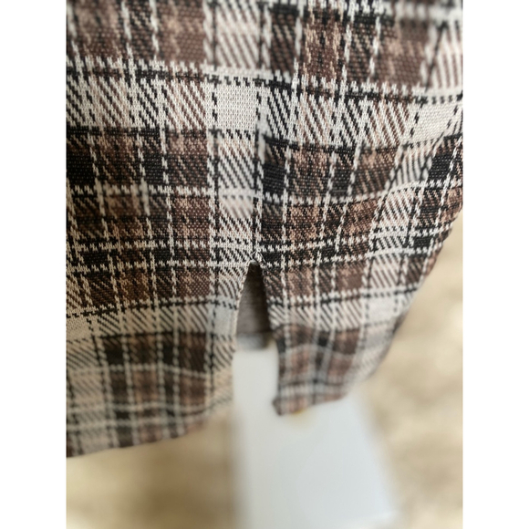 Rue21 Dark Academia Mini Dress Plaid Preppy Y2K Summer Boho Clueless Gossip Girl - Picture 4 of 6